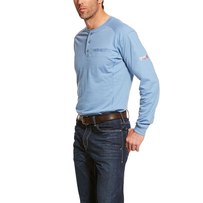 Ariat Hemden Herren - Fr Air Henley Blau ( XFPKC-4508 )